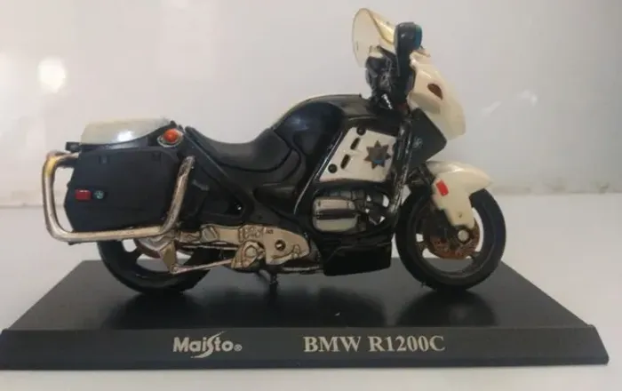Miniatura Moto Bmw R1200c Polícia Maisto 1/18