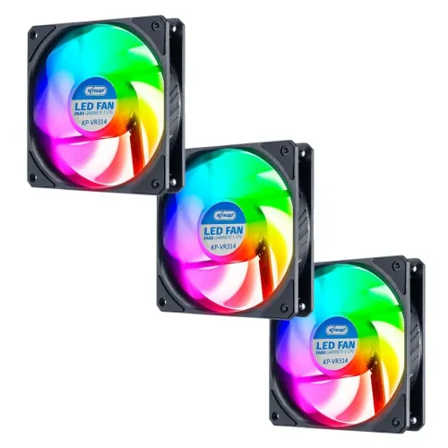 Fans LED Knup - RGB - Gabinete e CPU - KP-VR314