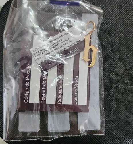 Pingente Rommanel letra H 