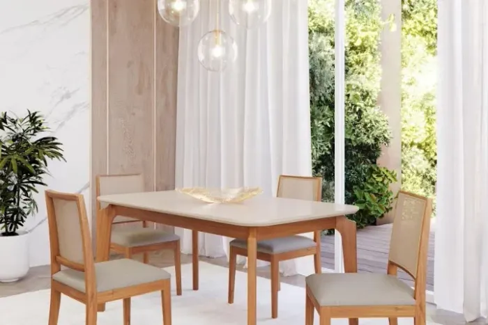 Mesa Ficus 1,30 4 cadeiras. Produto Novo. Pronta Entrega.