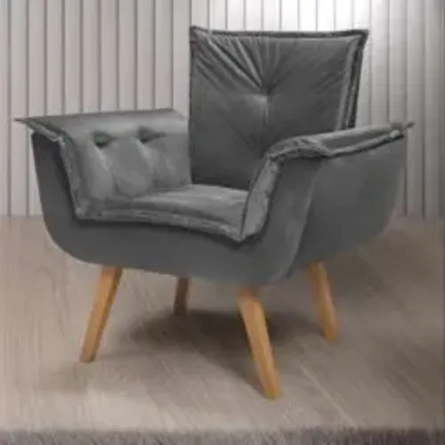 POLTRONA PÉS RETRÔ EM MADEIRA MACIÇA!!! T2735T