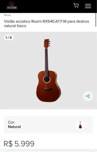 Violão Rozini RX540 - Mogno totalmente maciço!
