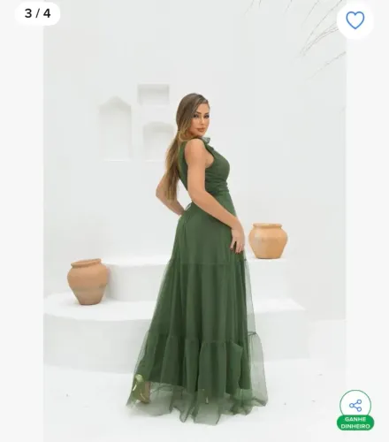 Vestido verde oliva