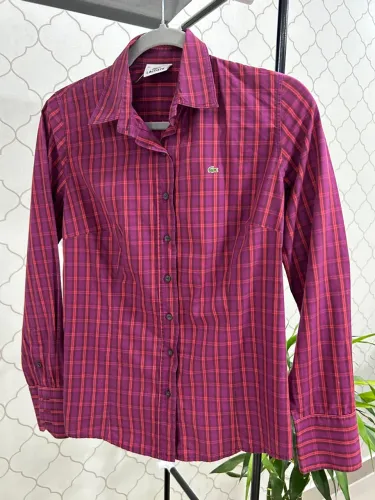 Camisa Lacoste Xadrez Feminina