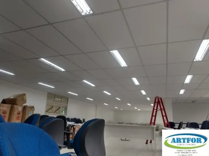 Forros Modulares, Forros Isopor Pintado, Forro Lã Vidro Acústico, Forros Minerais.