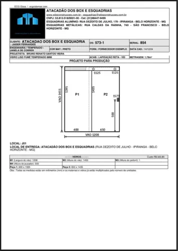 Janela de correr 02 folhas fumê!