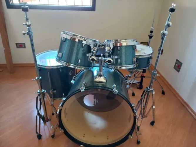 Bateria Acústica Nagano Garage Rock 22 Ocean Sparkle Usada (Usado)