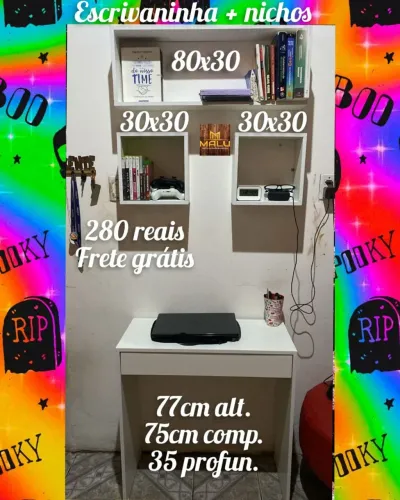 Escrivaninha + nichos