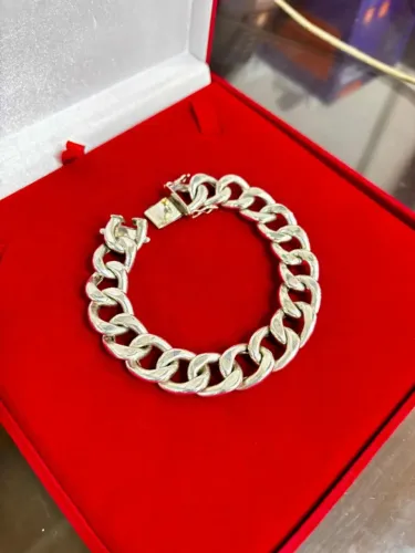 Pulseira Prata 60g 15mmx22cm Fecho Gaveta Nova