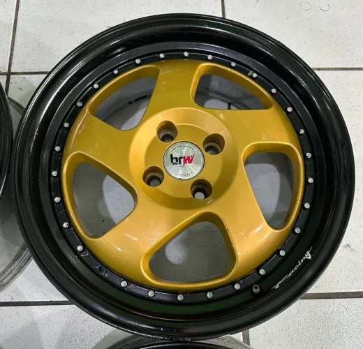 Jg Roda Aro 17 4x100 Dourada com borda black Brw 