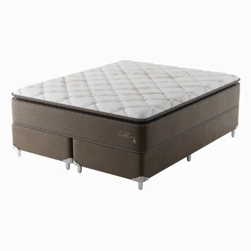 Conjunto de cama casal com colchão sublime 