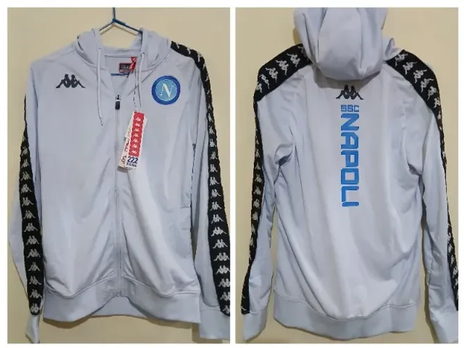 Agasalho Napoli Kappa Treino Blusa Capuz Ziper Itália Novo Pronta Entrega