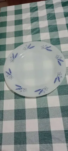 Lote de pratos colorex triguinho azul.