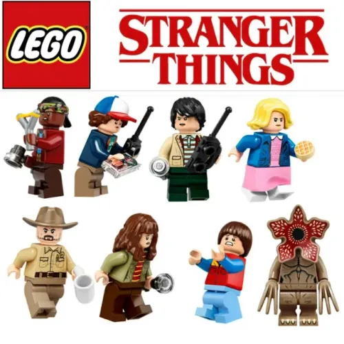 Minifiguras LEGO Stranger Things: Personagens Icônicos Boneco Chaveiro Eleven Dustin
