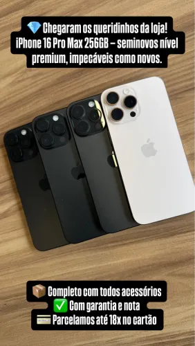 iPhone 16 Pro Max 256GB com garantia | Loja física BH