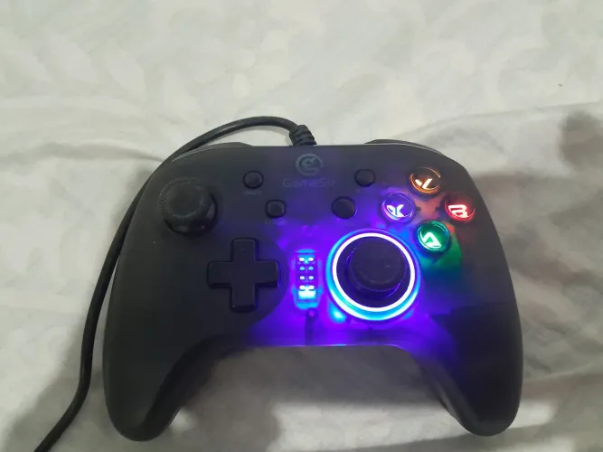 Controle game Sir T4w semi novo gamer gamepad controle jogos games Led USB  fio