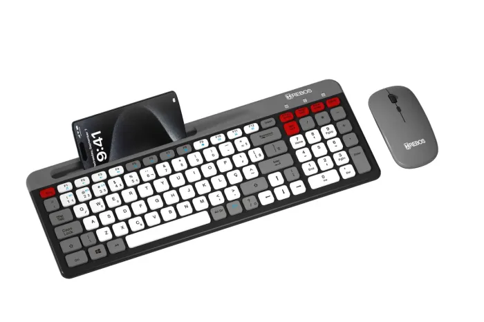 Teclado Premium hrebos com receptor com mouse Recarregável bateria interna Recarregável