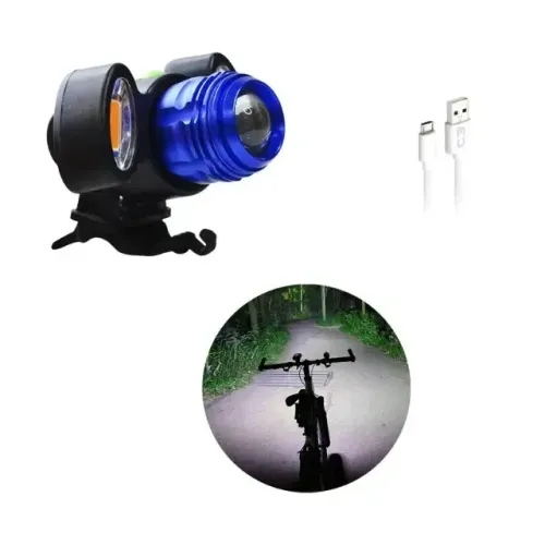 Farol Lanterna Bike Led T6 Com Zoom / Recarregável 