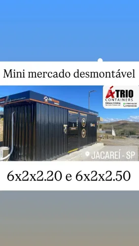 Mercado desmontável 6x2x2.20 franquias 