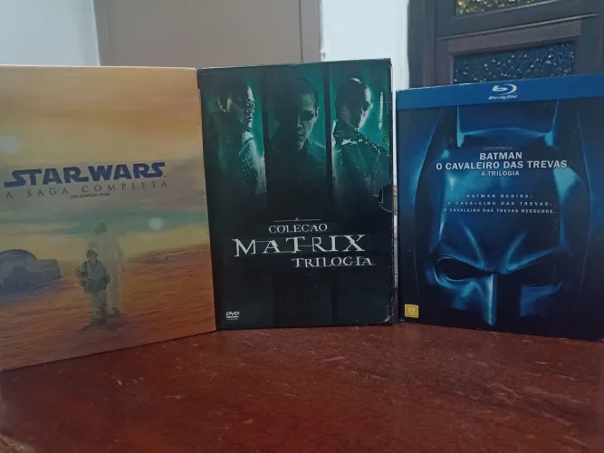Star Wars, Matrix e Batman - Trilogias Completas em DVD e Blu-Ray