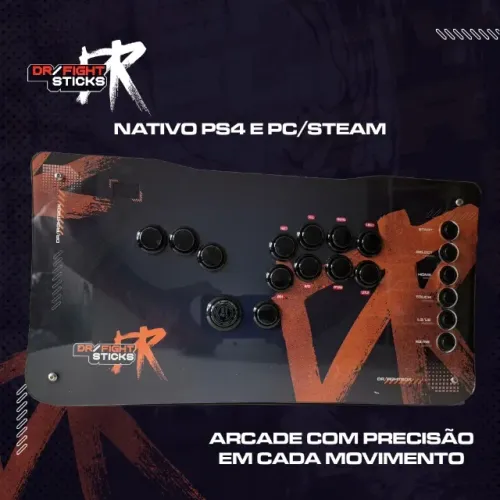 Hitbox SOCD Para PS4 / PC Xinput com Display OLED e Placa Pi Pico RP2040