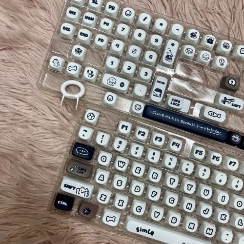 Keycap com tema de gato/cachorro