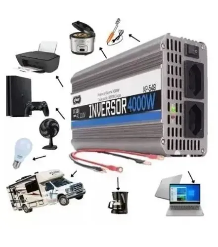 Inversor Tensão 4000w Pico 12v 110v Onda Senoidal Modificada Conversor