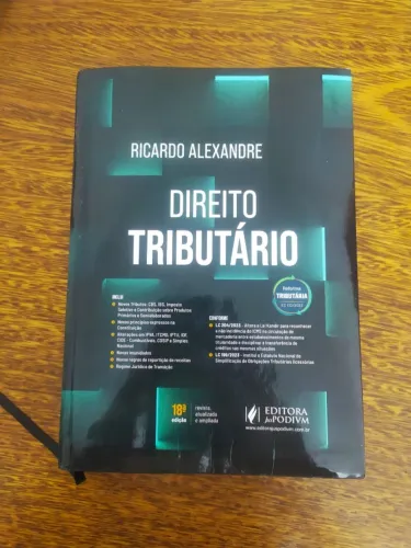 Livro Direito Tributário De Ricardo Alexandre