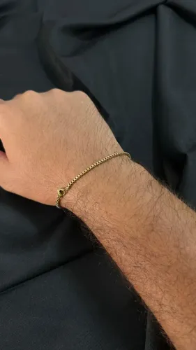 pulseira masculina de aço inoxidável