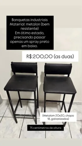 Banquetas industriais