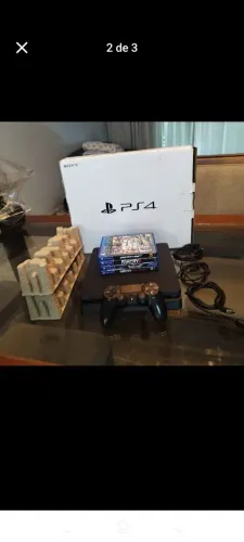 Ps4 slim com 4 jogos 1 tera