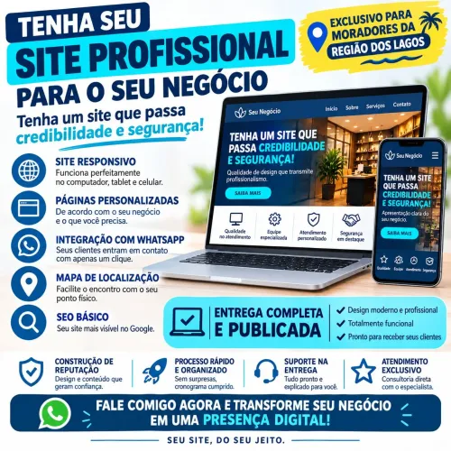 TENHA SEU SITE PROFISSIONAL PARA O SEU NEGÓCIO