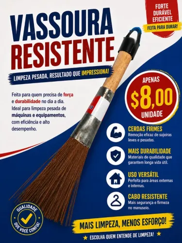 Vassoura durável