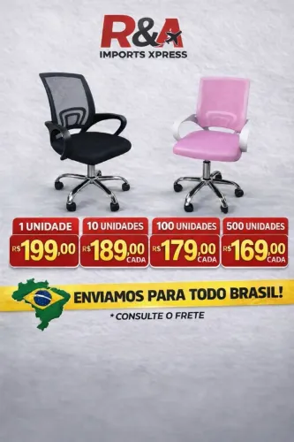 kit 3 cadeiras de escritório 