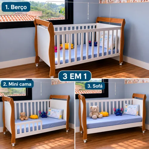 VENDO BERÇO FUNCIONAL TIGUS SONINHO 3 EM 1 + COLCHÃO