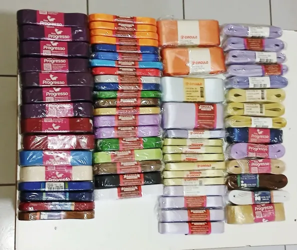 LOTE DE FITAS DE CETIM E GORGURÃO NOVAS !