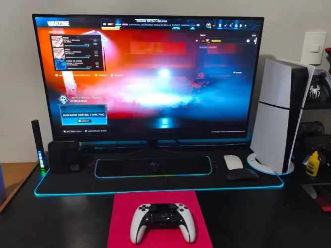 Monitor LG ultragear 32 polegadas,PS5 slim digital, controle PS5 edge,com caixa de som