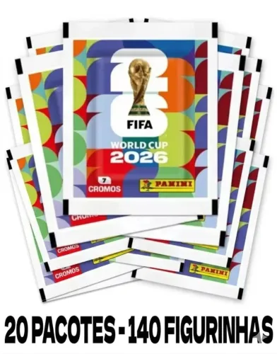Kit 20 Pacotes Lacrados Copa 2026 (140 Figurinhas!) - Pronta Entrega