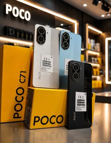 Poco C71 4G 128/4 Preto Azul Dourado R$949,00 A VISTA