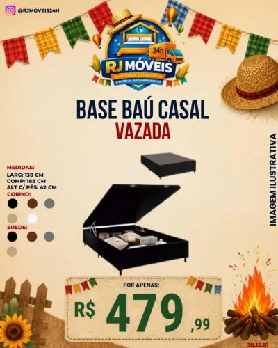 Base baú casal