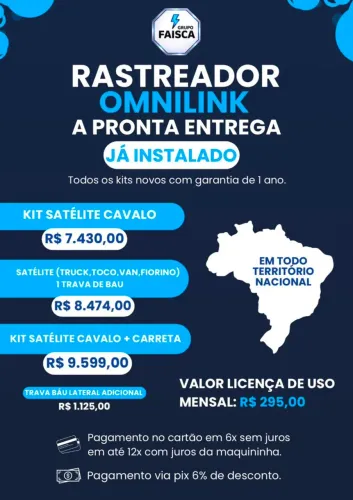 TEMOS RASTREADOR OMNILINK SATÉLITE A PRONTA ENTREGA, INSTALAMOS NO MESMO DIA