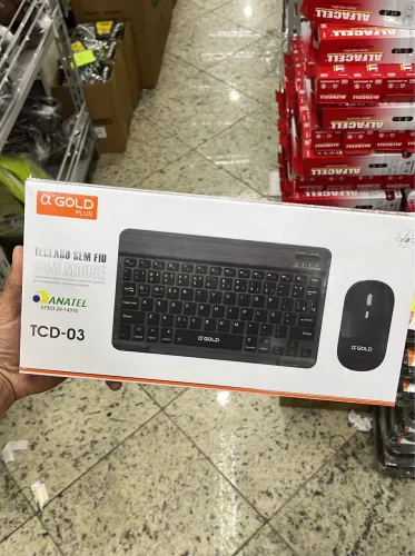 Kit Teclado e Mouse sem fio Bluetooth A'gold TCD-03 Recarregável