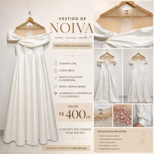 Vestido de noiva (nunca usado)
