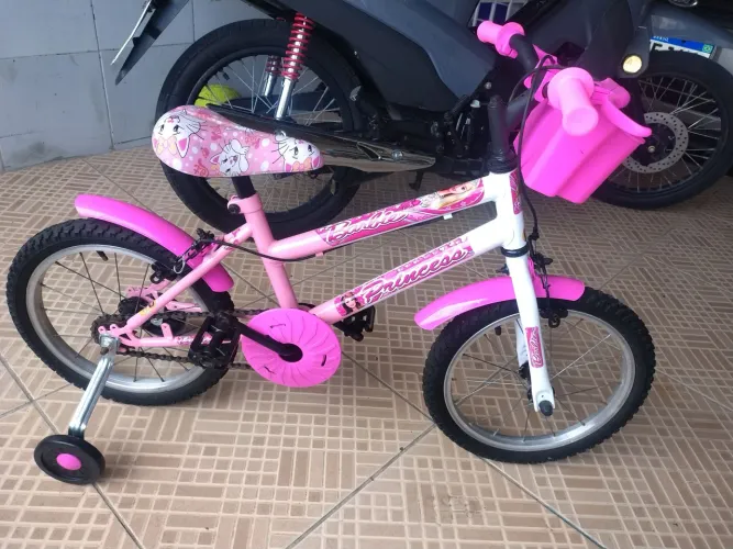 BICICLETA ARO 16 BARBIE LINDA PARA PRESENTEAR 