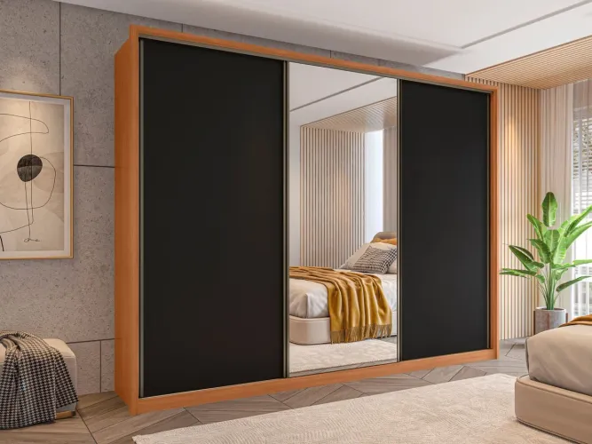 Guarda roupa 3 portas de correr 6 gavetas 100%mdf Novo a pronta entrega