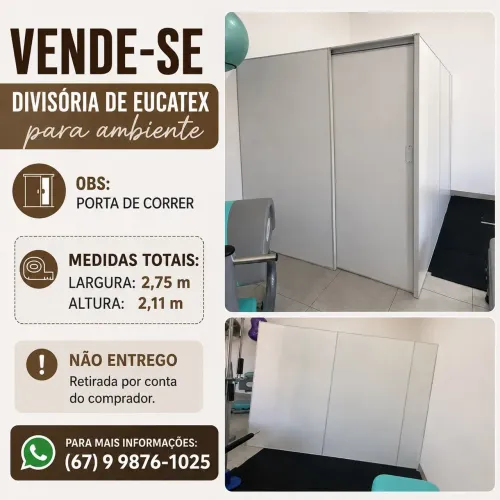 Divisória de eucatex