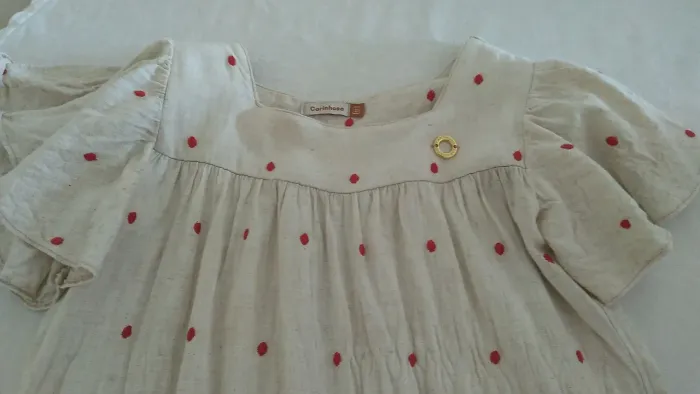 Vestido Infantil Lindo. / Todo de LINHO.