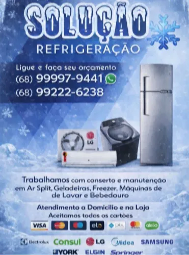 Consertamos geladeiras freezers bebedouros máquina de lavar e ar condicionado split