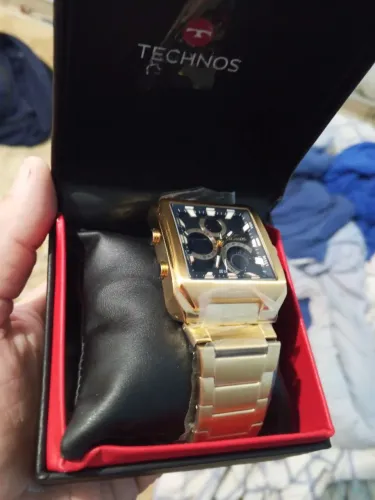Relógio technos masculino dourado