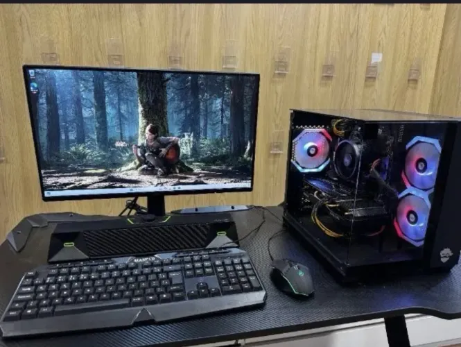 PC Gamer Completo | Ryzen 5500 | RX 6600 | 16GB | AOC 24" | Periféricos | Garantia